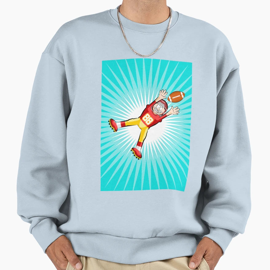 American Football Player Trying To Sweatshirt - Aesthetic Graphic Unisex - T-Shirt, Sweatshirt, Hoodie