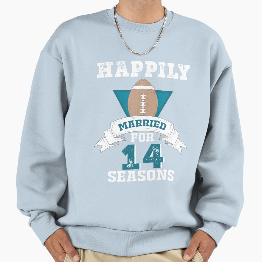 Funny Couples 14Th Wedding Anniversary T-Shirt - Custom Art Print Unisex - T-Shirt, Sweatshirt, Hoodie