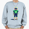 Football Skeleton Pixel Art Sweatshirt - Fun Novelty Design for Adults - T-Shirt, Sweatshirt, Hoodie