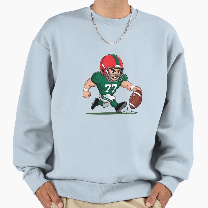 Artistic Footbal Player Sweatshirt - Aesthetic Graphic for Adults - T-Shirt, Sweatshirt, Hoodie