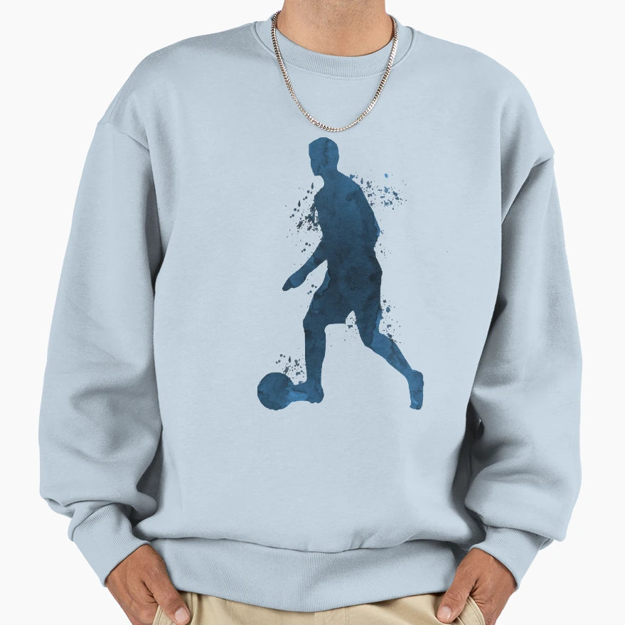 Soccer Player Sweatshirt - Minimalist Print Men Women - T-Shirt, Sweatshirt, Hoodie