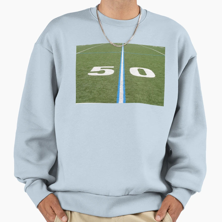 Football Field Fifty Sweatshirt - Minimalist Print Unisex - T-Shirt, Sweatshirt, Hoodie