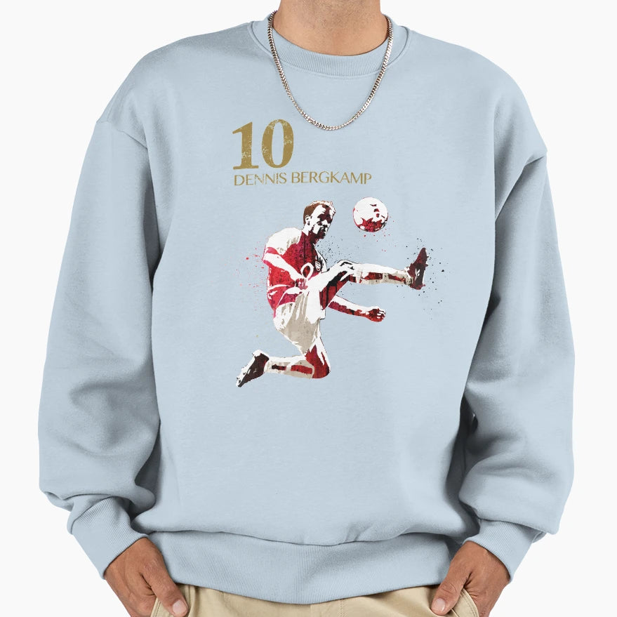 10 Dennis Bergkamp Red Sweatshirt - Minimalist Print Unisex - T-Shirt, Sweatshirt, Hoodie