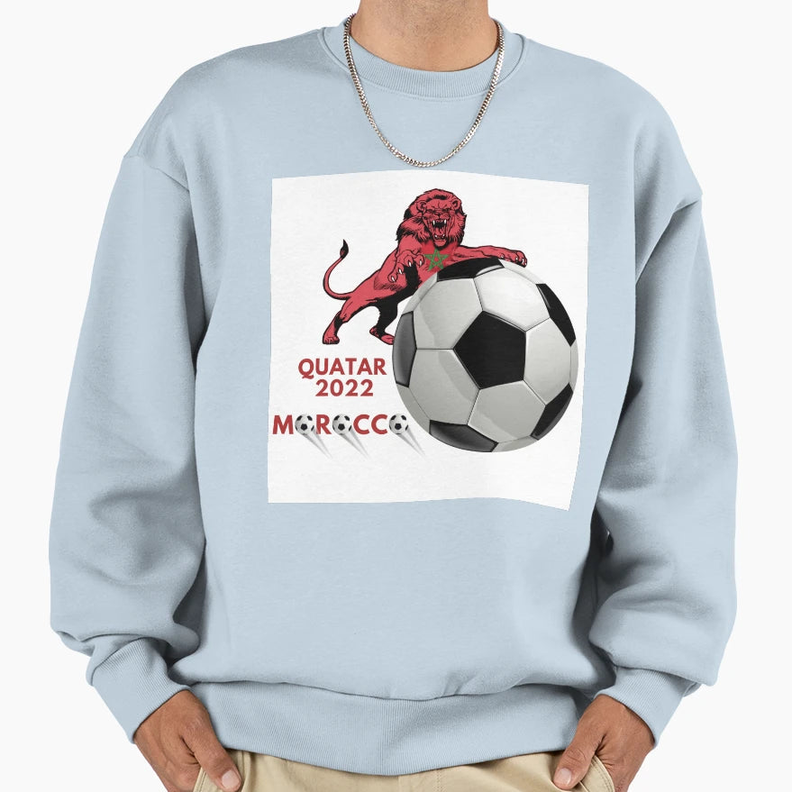 Qatar 2022 Morocco Sweatshirt - Minimalist Print for Adults - T-Shirt, Sweatshirt, Hoodie