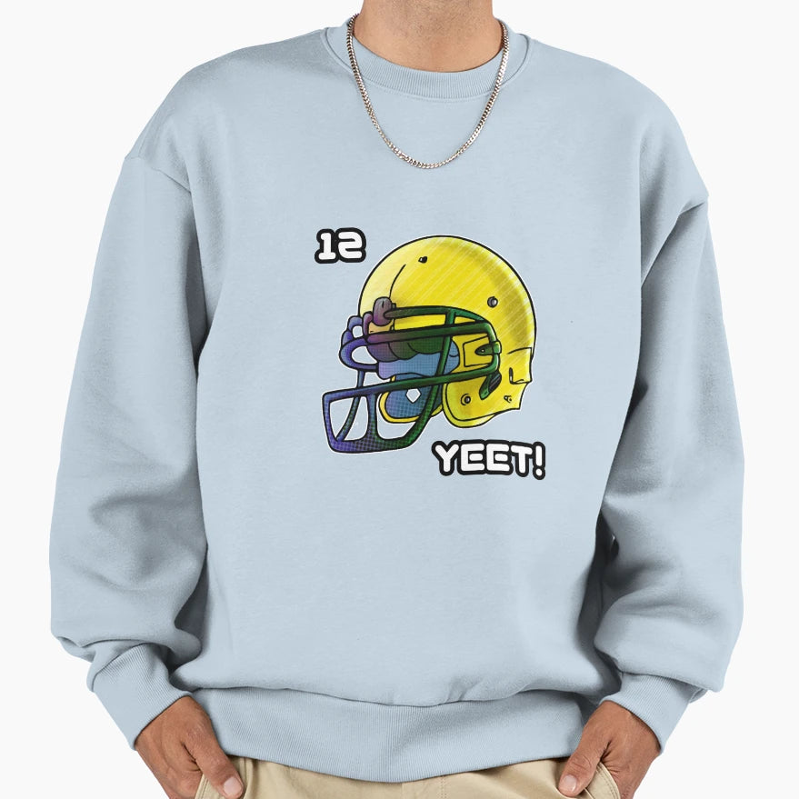 Football Player Helmet 12 Sweatshirt - Casual Everyday Wear for Adults - T-Shirt, Sweatshirt, Hoodie