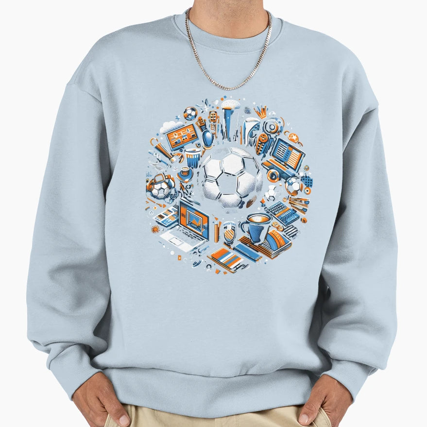 Soccer Spirit Threads Sweatshirt - Casual Everyday Wear Men Women - T-Shirt, Sweatshirt, Hoodie