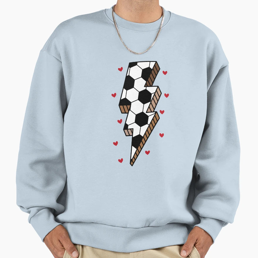 Happy Valentine Day Soccer Sweatshirt - Unique Graphic for Adults - T-Shirt, Sweatshirt, Hoodie