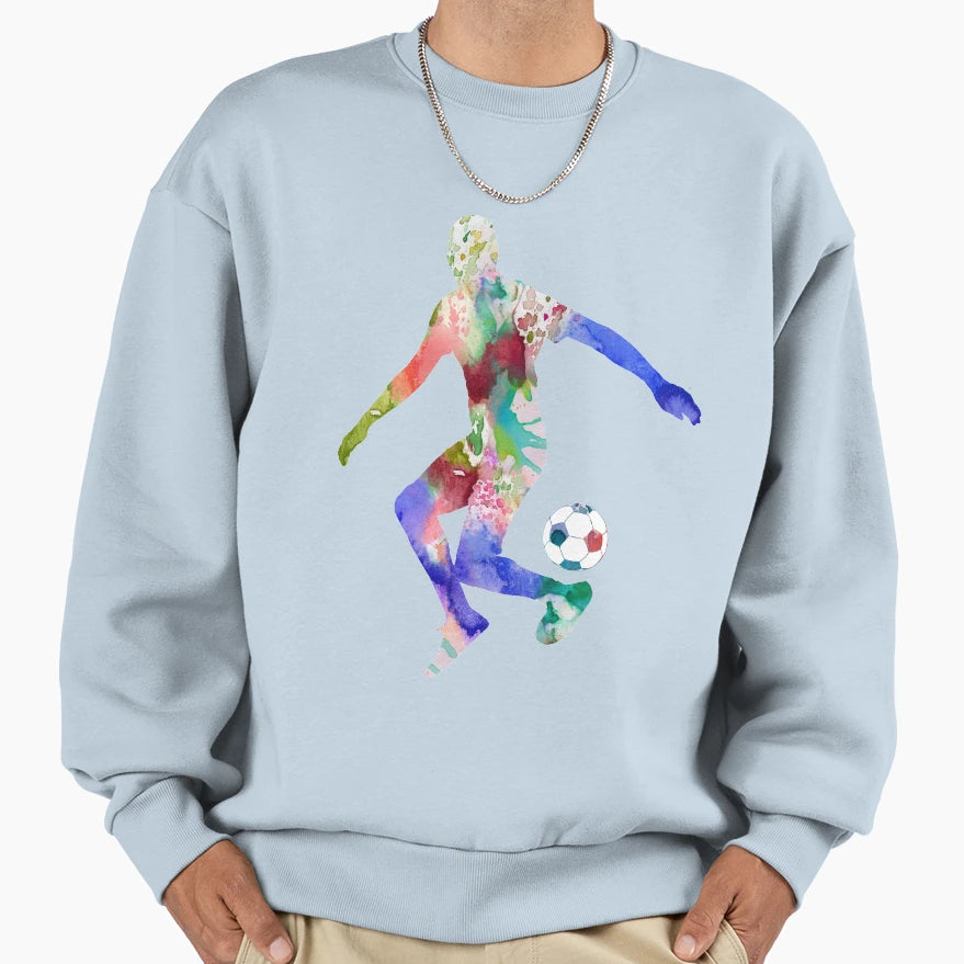 Male Soccer Player Male Football Sweatshirt - Aesthetic Graphic for Adults - T-Shirt, Sweatshirt, Hoodie