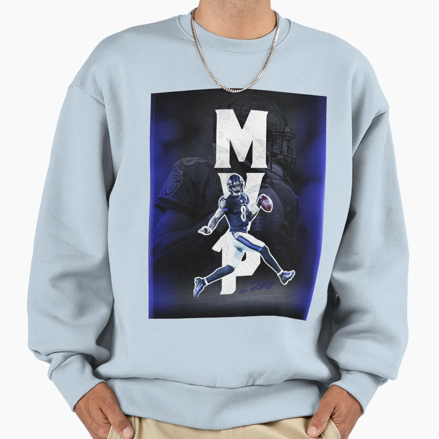 Lamar Baltimore Sports Art Sweatshirt - Casual Everyday Wear Unisex - T-Shirt, Sweatshirt, Hoodie