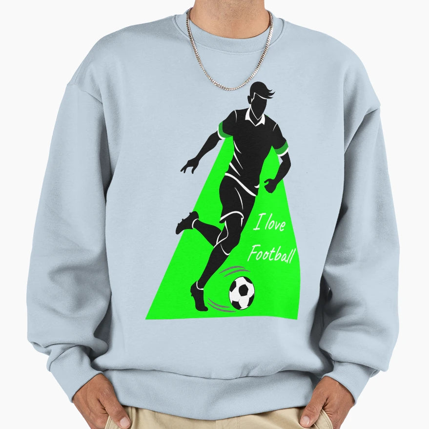 Passion Football Sweatshirt - Minimalist Print for Adults - T-Shirt, Sweatshirt, Hoodie