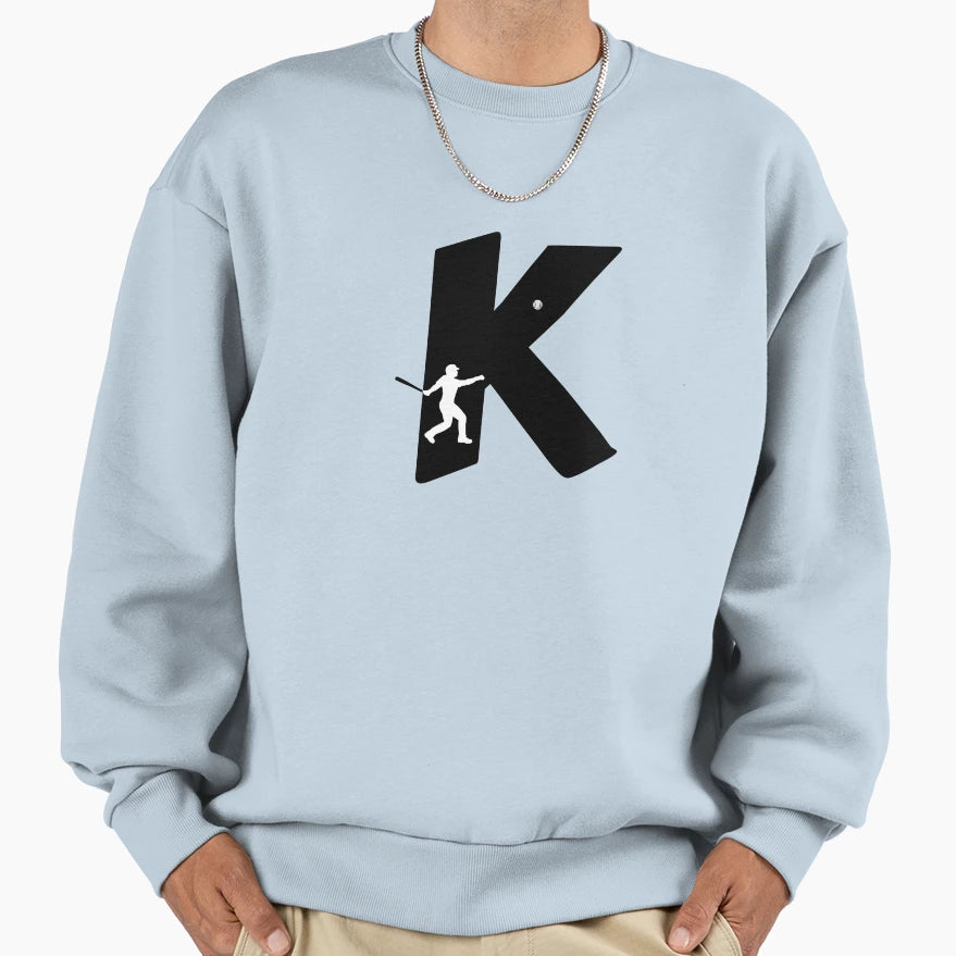 Personalized Baseball Initial K Sweatshirt - Novelty Apparel Men Women - T-Shirt, Sweatshirt, Hoodie