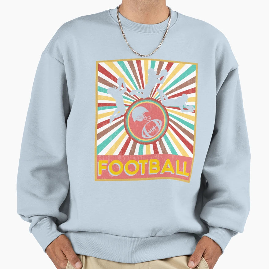 70S Football T-Shirt - Graphic Print Men Women - T-Shirt, Sweatshirt, Hoodie