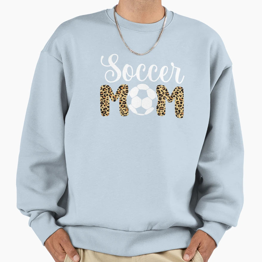 Soccer Mom Leopard Sports Sweatshirt - Casual Everyday Wear for Adults - T-Shirt, Sweatshirt, Hoodie