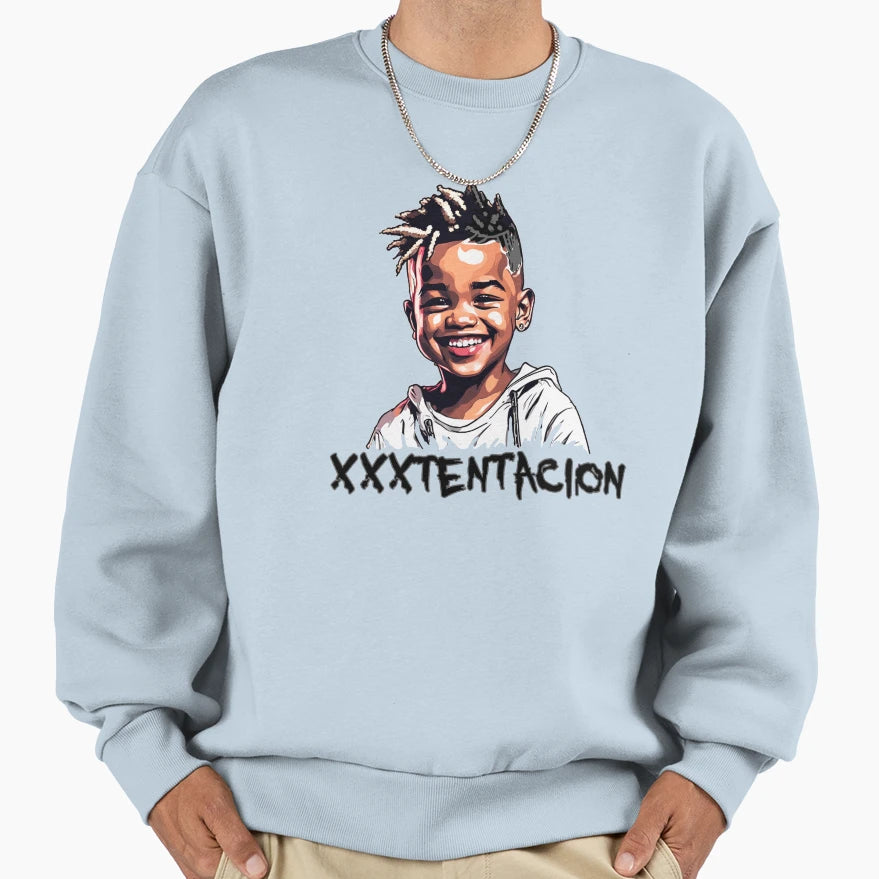 Xxxtentacion Happy Version Sweatshirt - Custom Art Print for Adults - T-Shirt, Sweatshirt, Hoodie