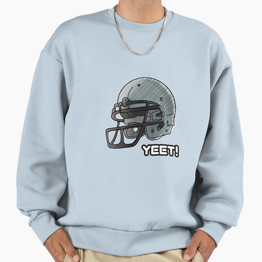Football Helmet Yeet Trendy Slang Sweatshirt - Novelty Apparel Men Women - T-Shirt, Sweatshirt, Hoodie