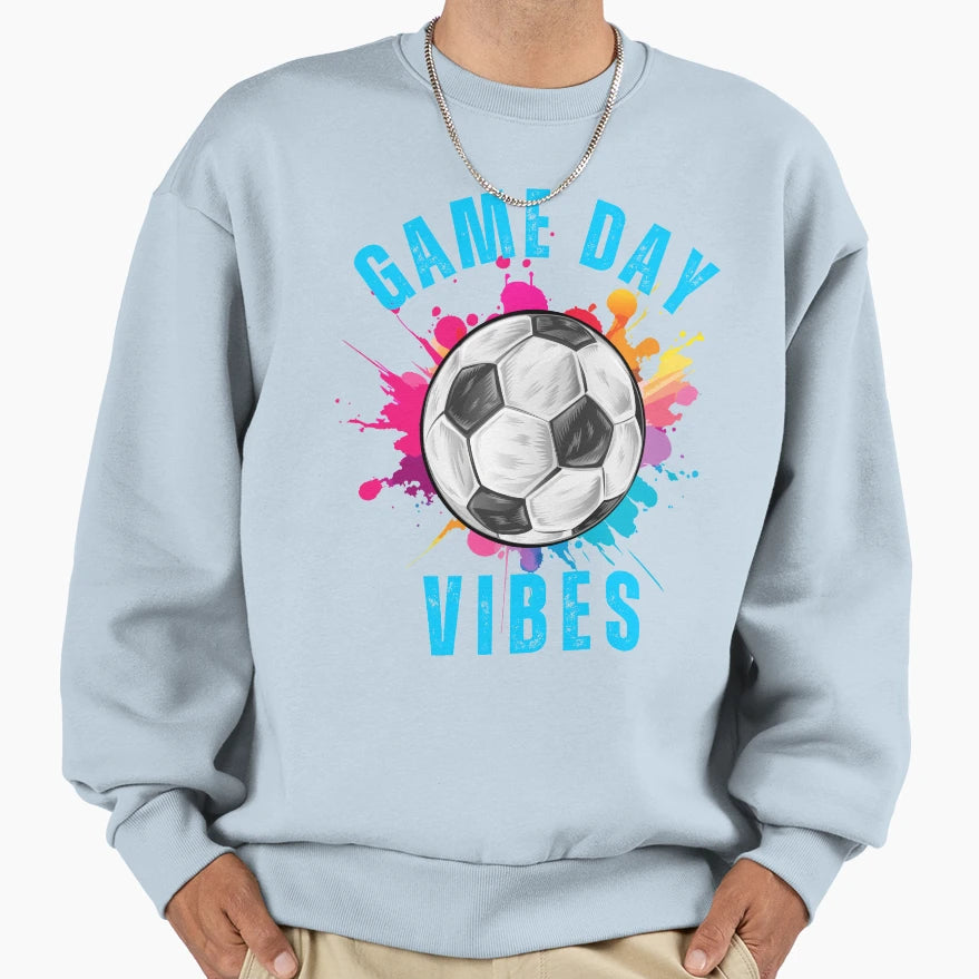 Colorful Paint Splatter Soccer Game Sweatshirt - Novelty Apparel Men Women - T-Shirt, Sweatshirt, Hoodie