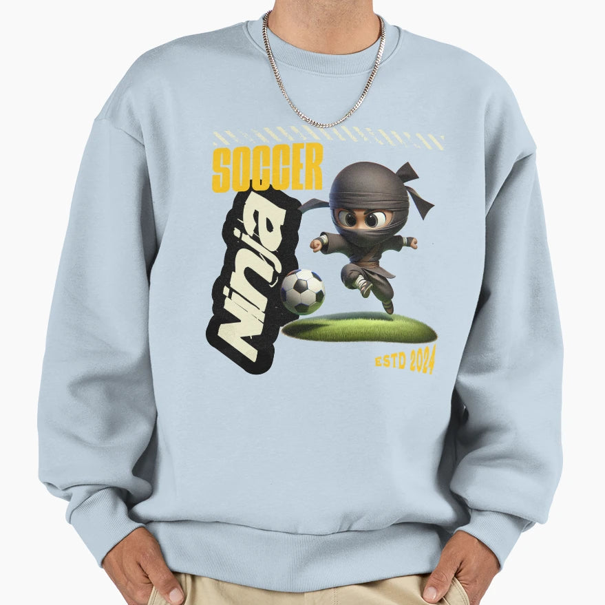 Soccer Ninja Kwaii Little Soccer Sweatshirt - Custom Art Print Unisex - T-Shirt, Sweatshirt, Hoodie