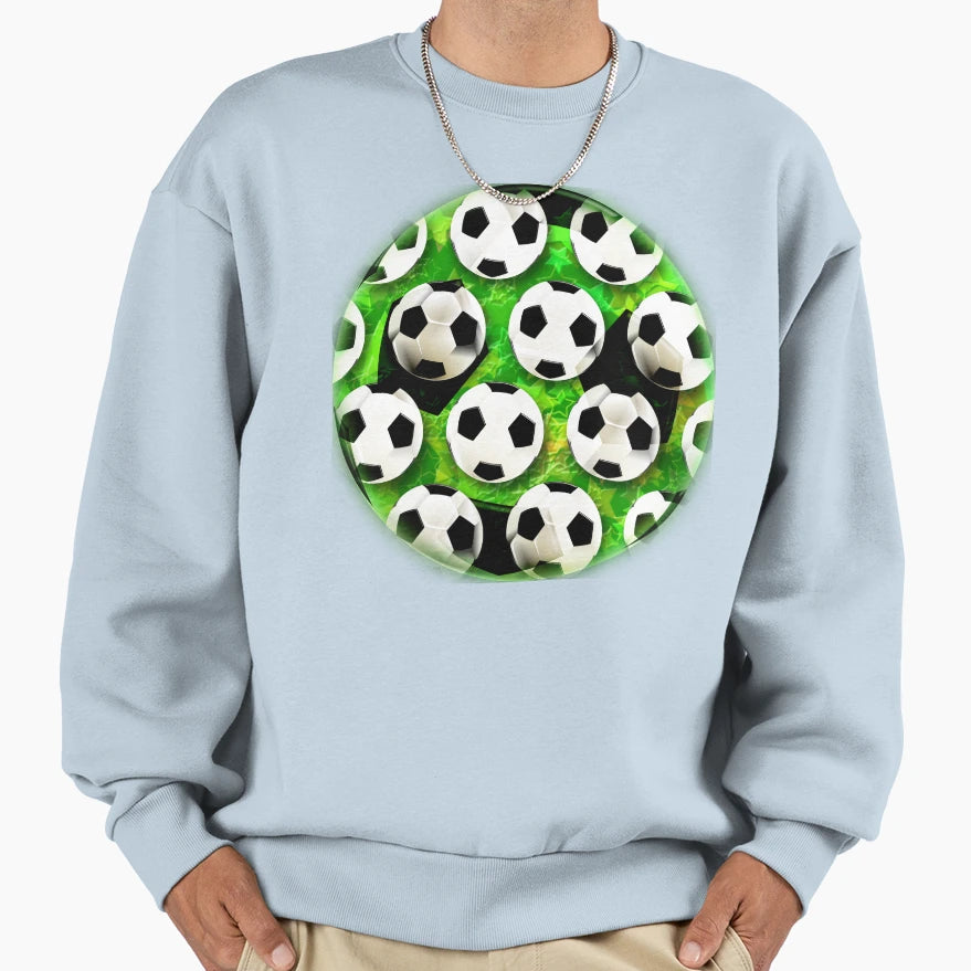 Soccer Ball Football Pattern Sweatshirt - Streetwear Style Unisex - T-Shirt, Sweatshirt, Hoodie