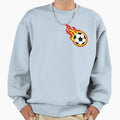 Soccer Ball Fire Sweatshirt - Aesthetic Graphic Unisex - T-Shirt, Sweatshirt, Hoodie