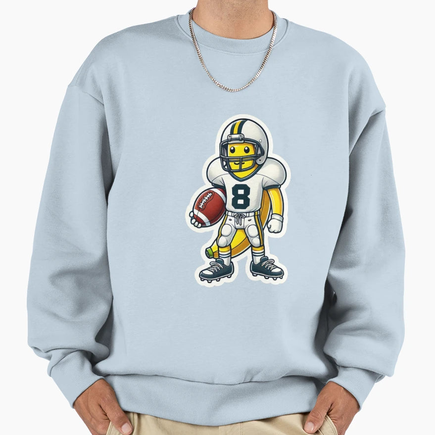 Banana Football Sweatshirt - Minimalist Print Men Women - T-Shirt, Sweatshirt, Hoodie