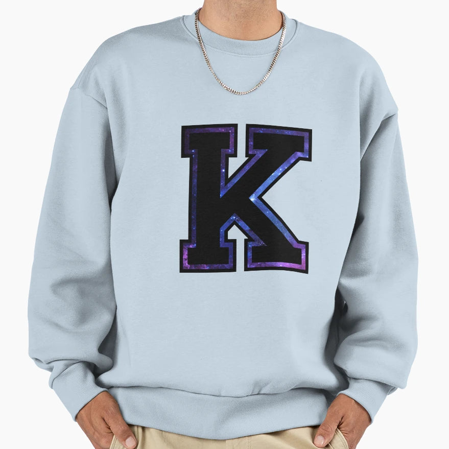 K Varsity Letter Sweatshirt - Fun Novelty Design Men Women - T-Shirt, Sweatshirt, Hoodie