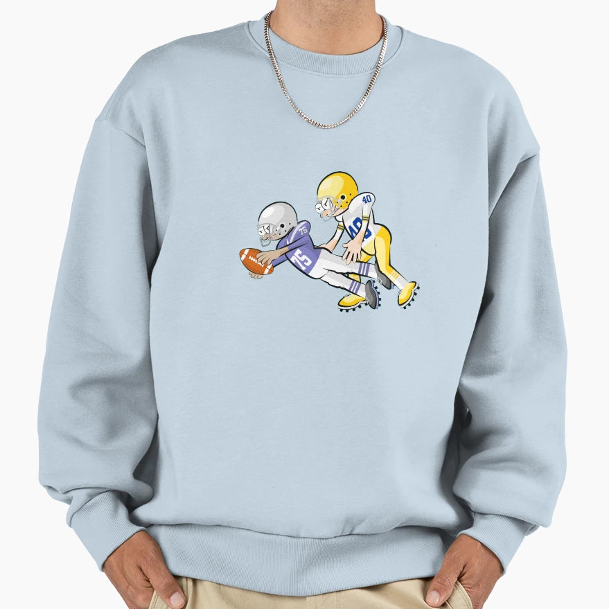 American Football Cartoon 6 41 Sweatshirt - Aesthetic Graphic Men Women - T-Shirt, Sweatshirt, Hoodie