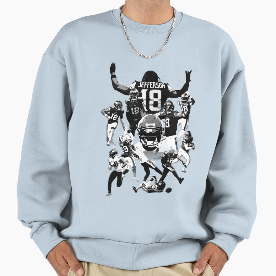 Justin Jeffersons Mvp Season Sweatshirt - Fun Novelty Design for Adults - T-Shirt, Sweatshirt, Hoodie