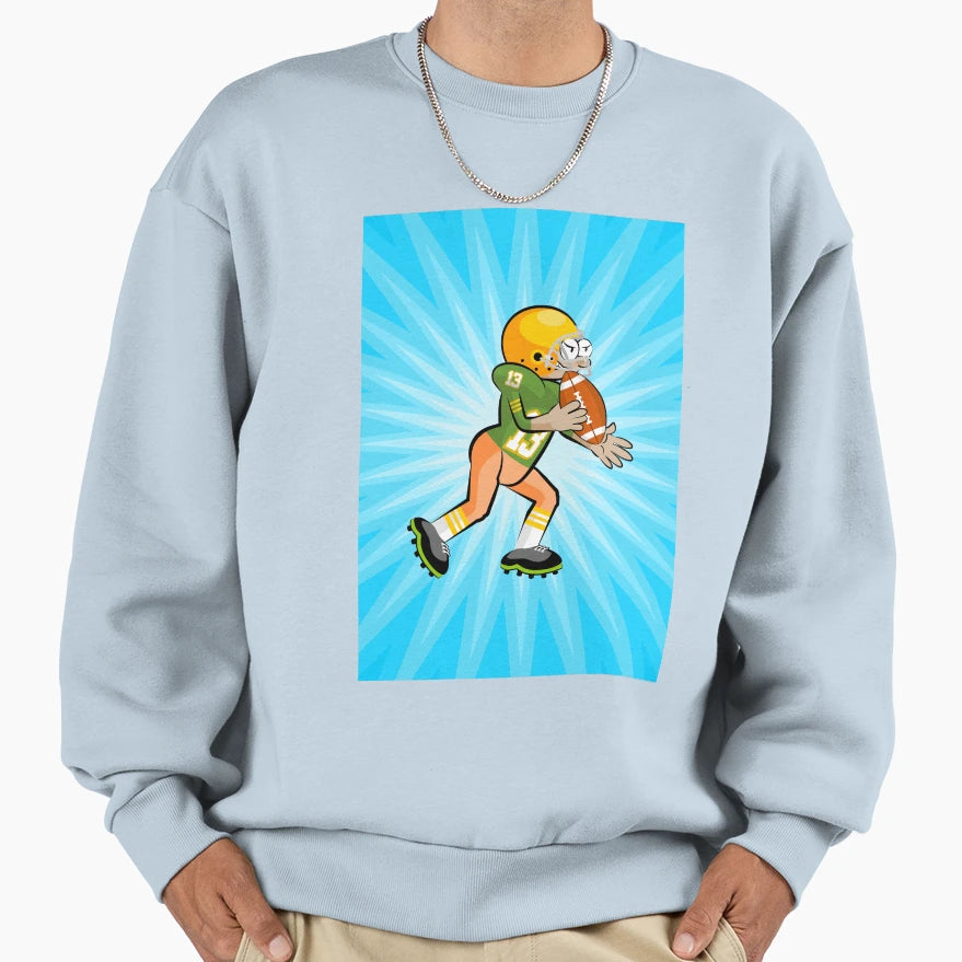Soccer Player Carrying Ball Hand Sweatshirt - Graphic Print Unisex - T-Shirt, Sweatshirt, Hoodie