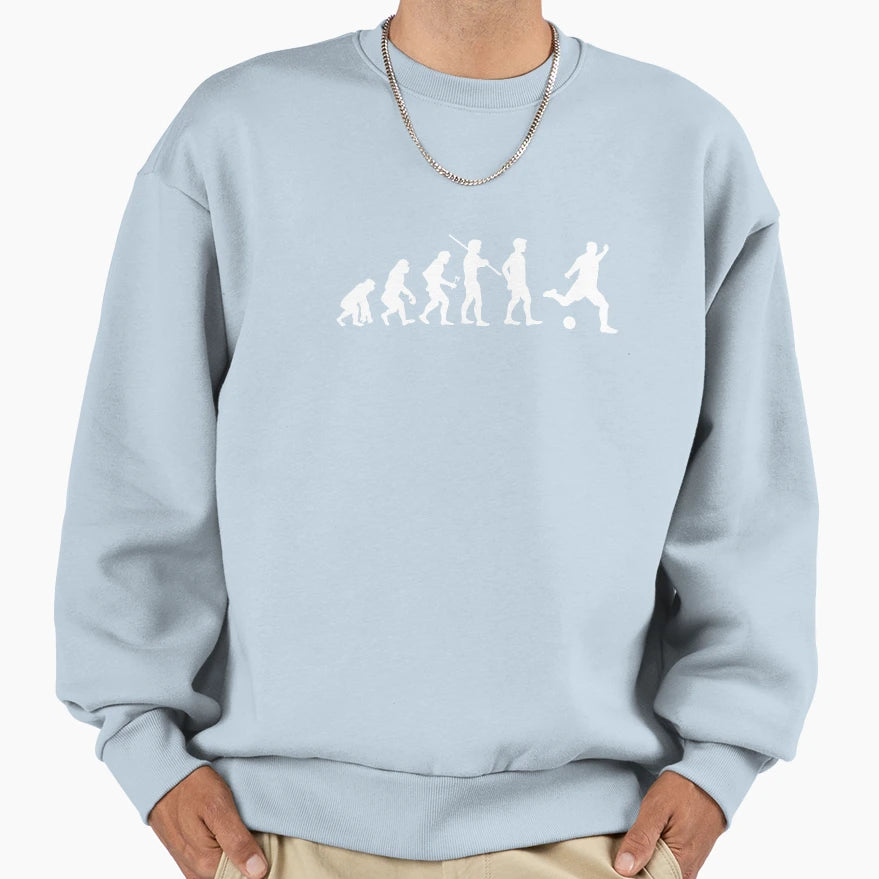Human Evolution Soccer Player Sports Sweatshirt - Novelty Apparel Men Women - T-Shirt, Sweatshirt, Hoodie