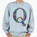 Letter Q Paint Splatter Sweatshirt - Trendy Graphic Unisex - T-Shirt, Sweatshirt, Hoodie