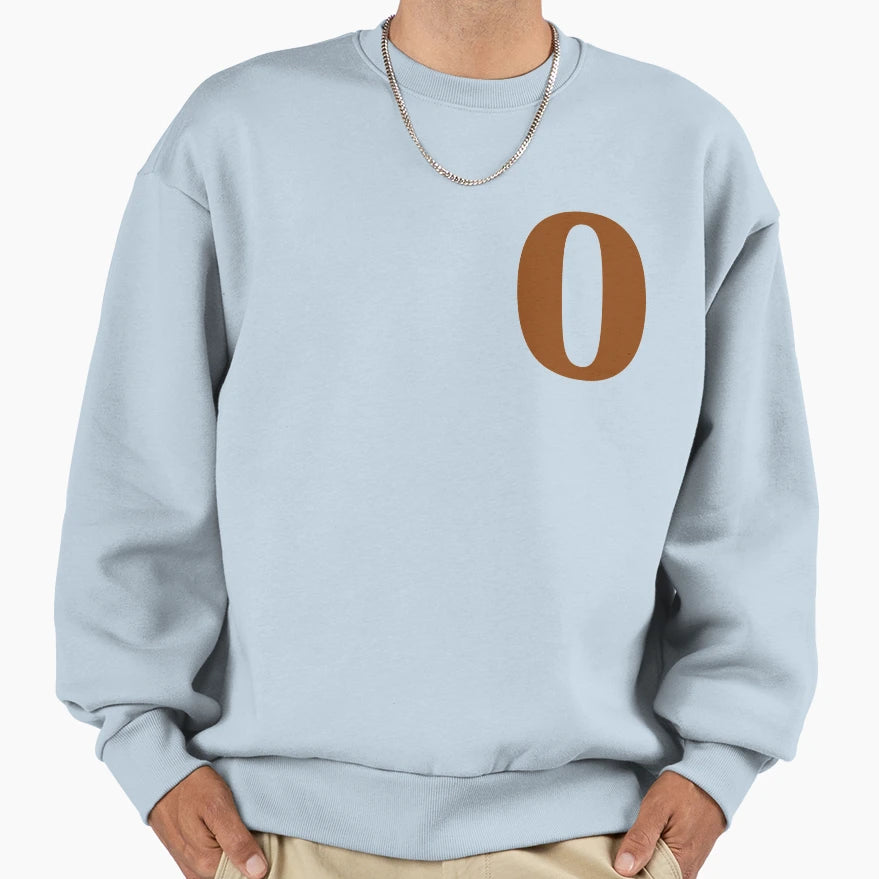 Letter O Sweatshirt - Aesthetic Graphic Men Women - T-Shirt, Sweatshirt, Hoodie