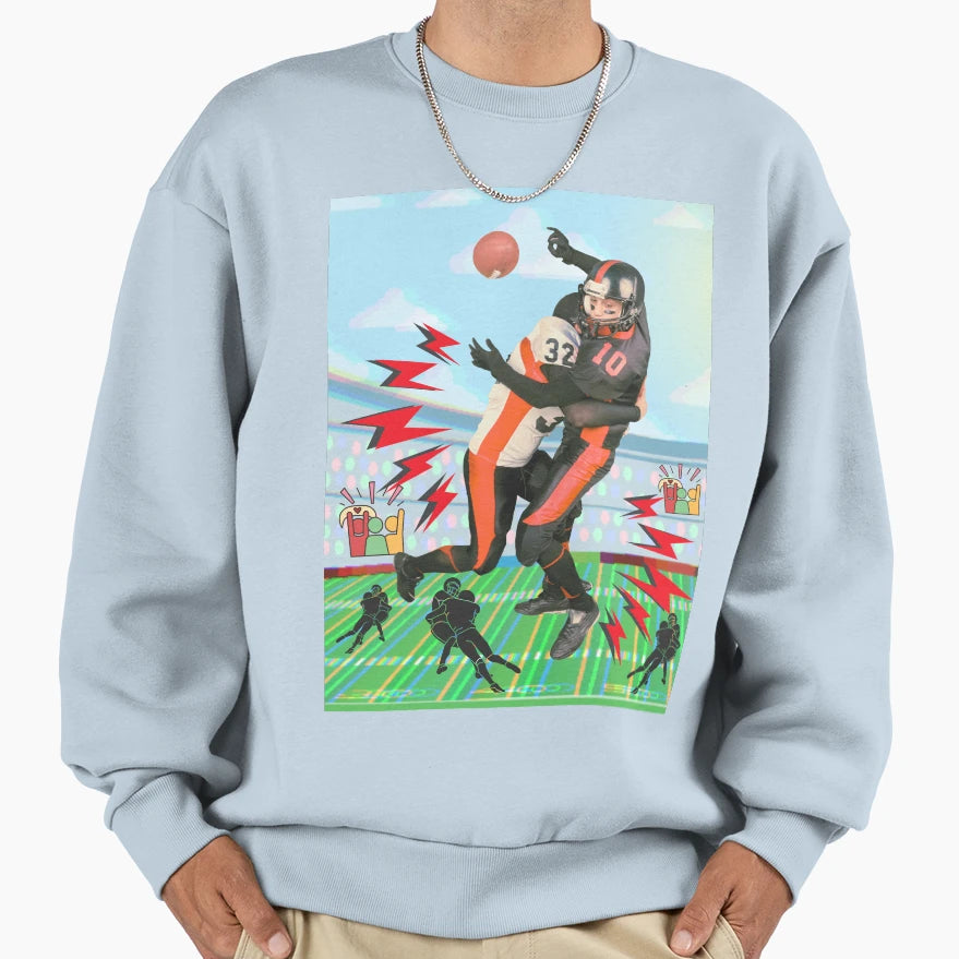Football Tackle Sweatshirt - Aesthetic Graphic for Adults - T-Shirt, Sweatshirt, Hoodie