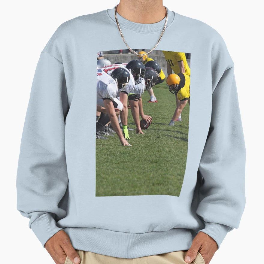 American Football Players Line Sweatshirt - Fun Novelty Design Men Women - T-Shirt, Sweatshirt, Hoodie