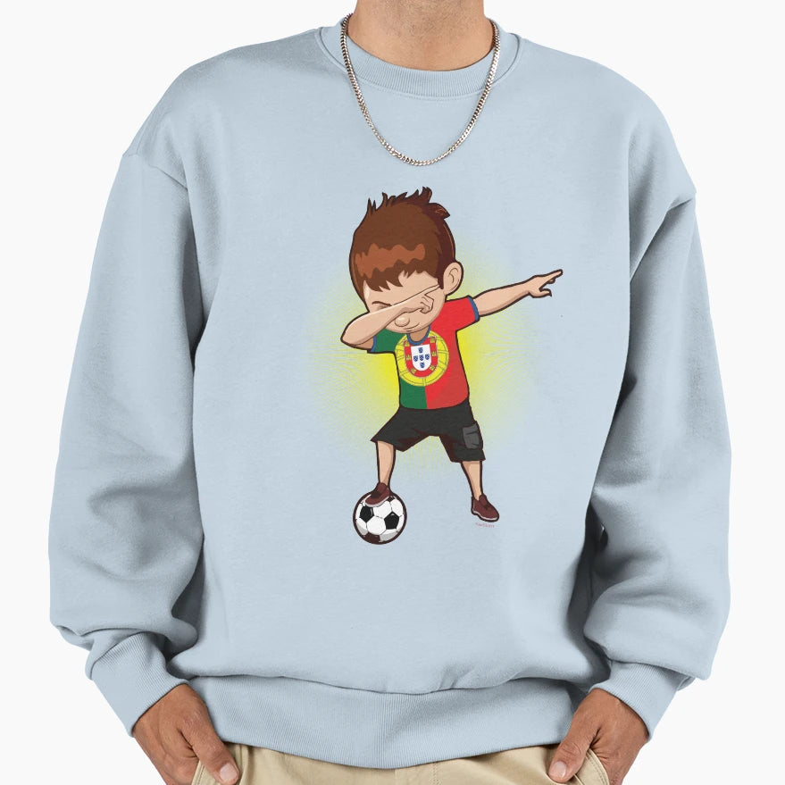 Football Soccer Dab Portugal Sweatshirt - Aesthetic Graphic Men Women - T-Shirt, Sweatshirt, Hoodie