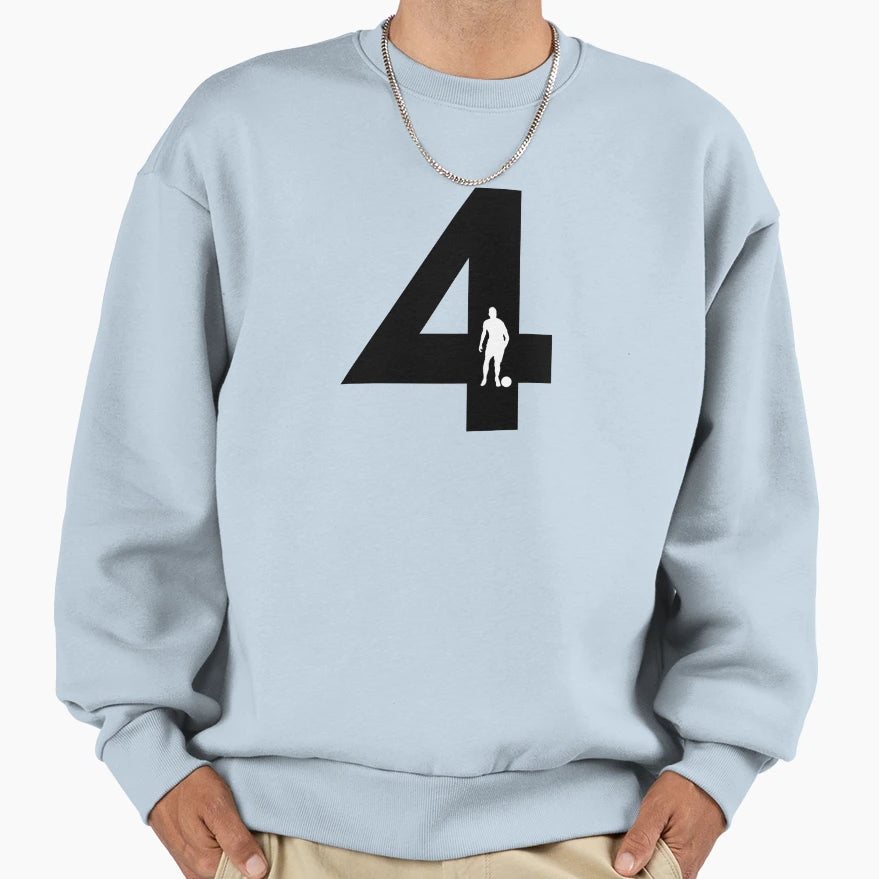 Player Number Four 4 Sweatshirt - Unique Graphic for Adults - T-Shirt, Sweatshirt, Hoodie