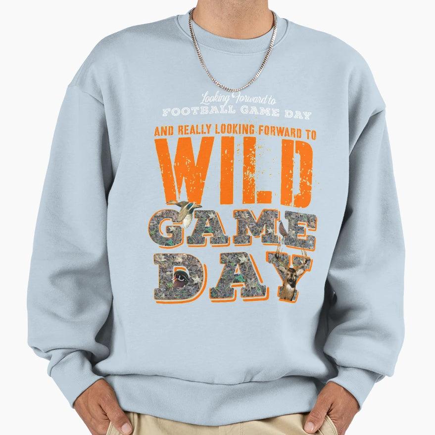 Football Game Day And Wild Game Day Sweatshirt - Trendy Graphic for Adults - T-Shirt, Sweatshirt, Hoodie