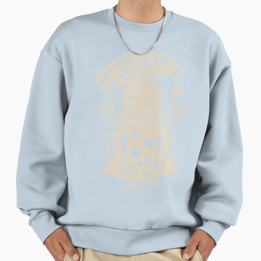From Russia Love Monochrome Sweatshirt - Aesthetic Graphic for Adults - T-Shirt, Sweatshirt, Hoodie