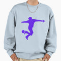 Football Blue Dribbler 3 Player Sweatshirt - Fun Novelty Design Unisex - T-Shirt, Sweatshirt, Hoodie