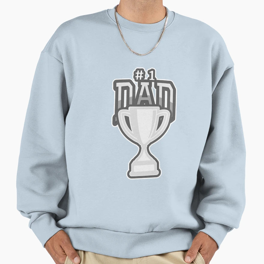 Dad 1 Dad 1 Dad 1 Father Fathers Sweatshirt - Minimalist Print for Adults - T-Shirt, Sweatshirt, Hoodie