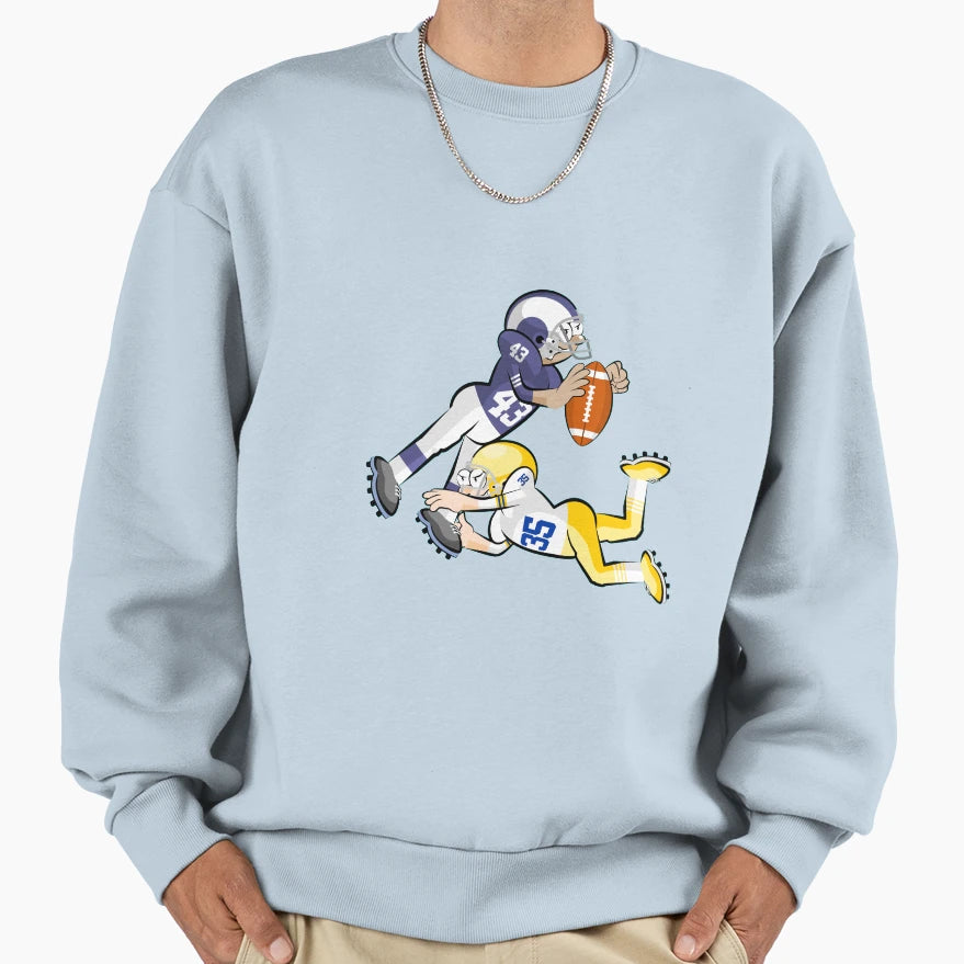 American Football Cartoon 8 41 Sweatshirt - Novelty Apparel for Adults - T-Shirt, Sweatshirt, Hoodie