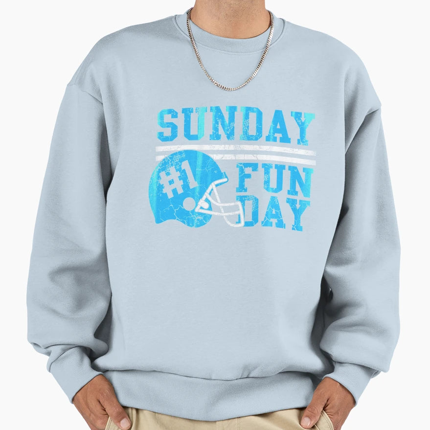 Sunday Funday Football Helmet Sweatshirt - Streetwear Style for Adults - T-Shirt, Sweatshirt, Hoodie