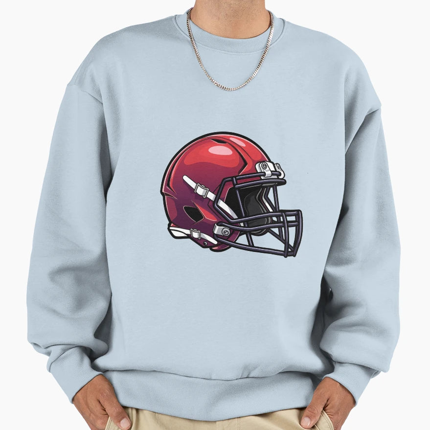 Red Football Helmet Sweatshirt - Novelty Apparel Unisex - T-Shirt, Sweatshirt, Hoodie