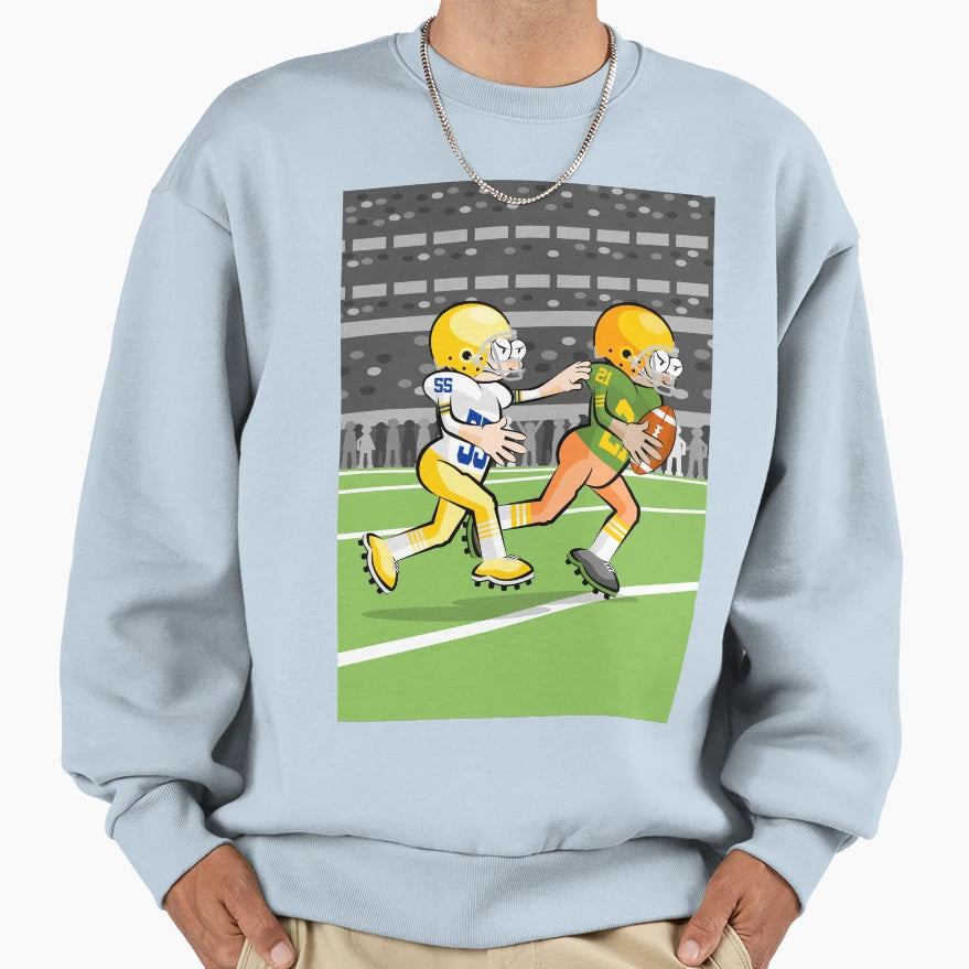 American Football Player Escapes Sweatshirt - Novelty Apparel Men Women - T-Shirt, Sweatshirt, Hoodie