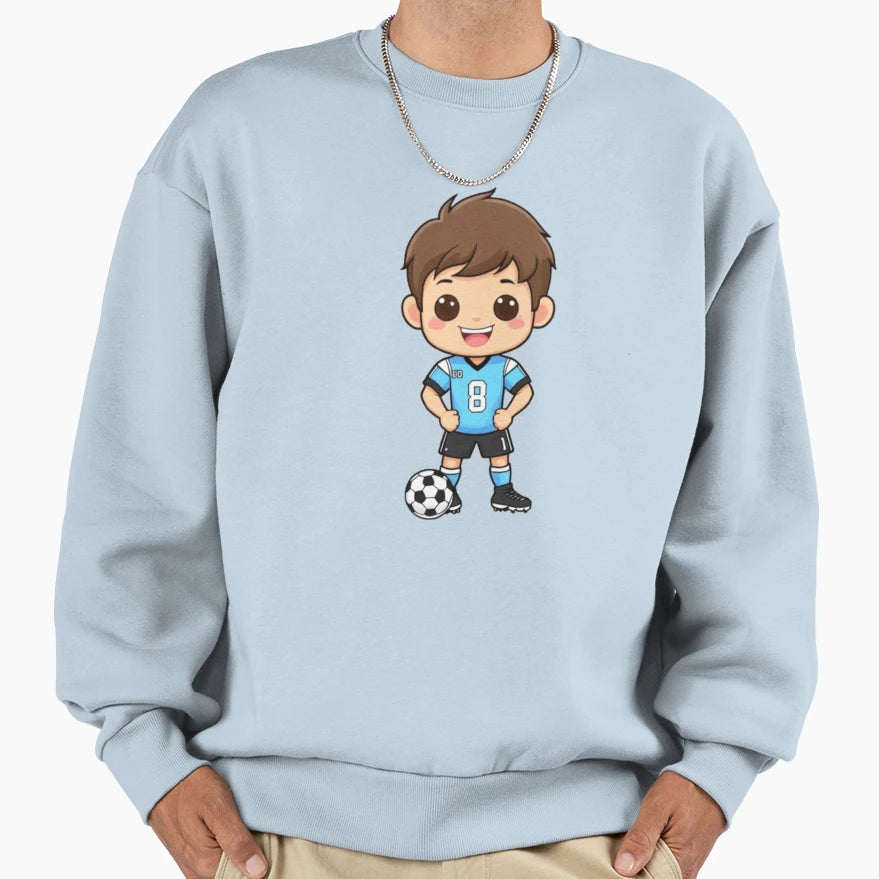 Kawaii Football Player Sweatshirt - Trendy Graphic Unisex - T-Shirt, Sweatshirt, Hoodie