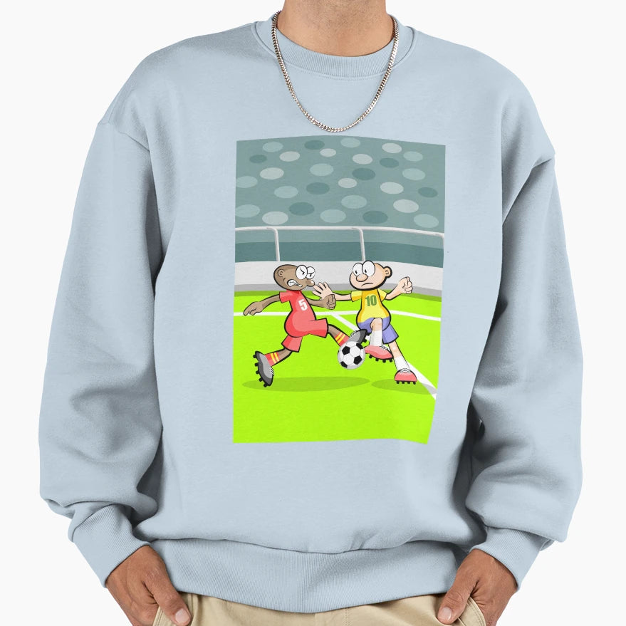 Two Soccer Players Show Their Sweatshirt - Streetwear Style for Adults - T-Shirt, Sweatshirt, Hoodie