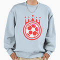 Football Red Crown Ball Football Sweatshirt - Graphic Print for Adults - T-Shirt, Sweatshirt, Hoodie