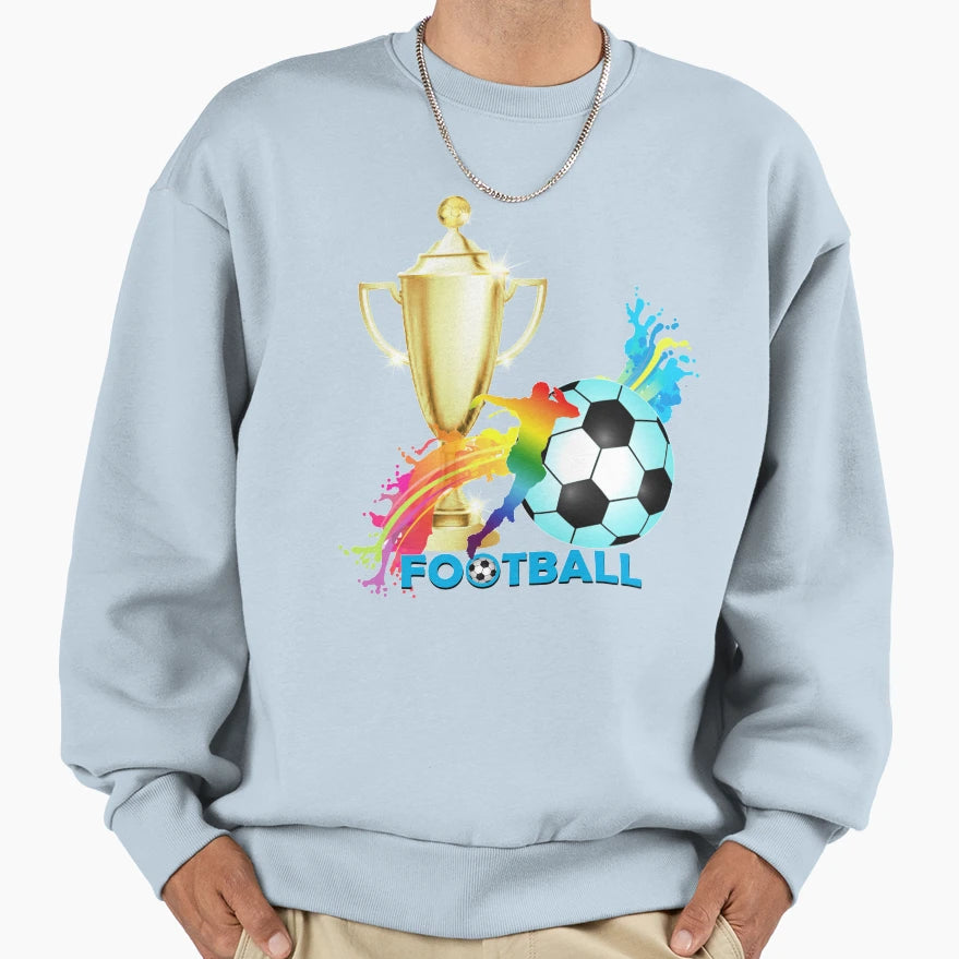 Golden Trophy Soccer Ball Bright Sweatshirt - Novelty Apparel for Adults - T-Shirt, Sweatshirt, Hoodie