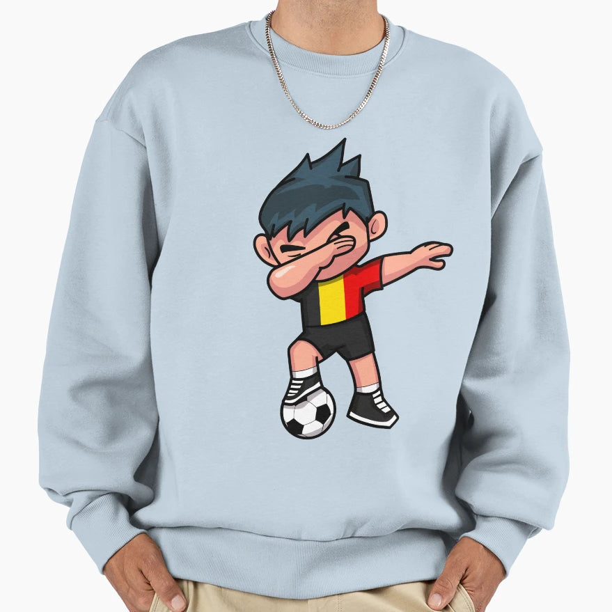 Soccer Dabbing Belgium Sweatshirt - Novelty Apparel for Adults - T-Shirt, Sweatshirt, Hoodie