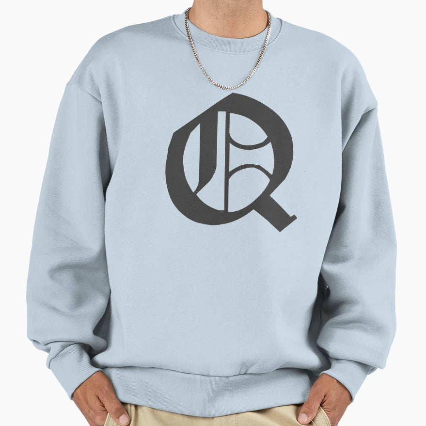 Q Old English Lettering Q Sweatshirt - Graphic Print Men Women - T-Shirt, Sweatshirt, Hoodie