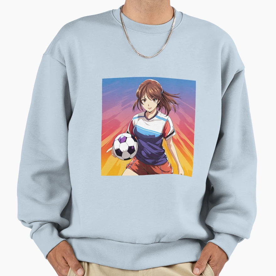 Anime Is Playing Soccer Sweatshirt - Streetwear Style for Adults - T-Shirt, Sweatshirt, Hoodie